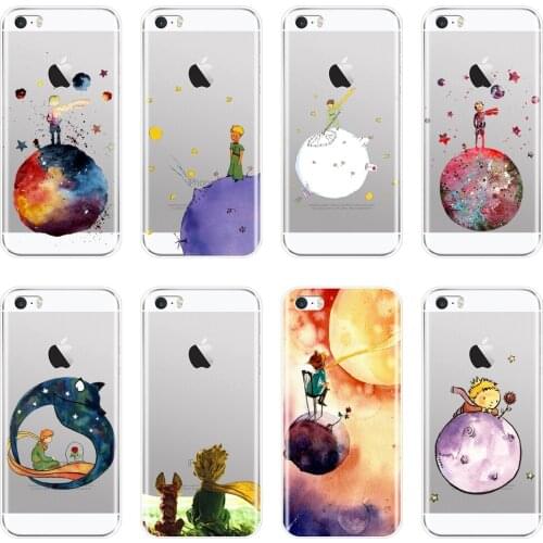 TPU Back Cover For iPhone 4 4S 5 5C 5S SE The Little Prince Space Star Boys Soft Silicone Case For iPhone 4 5 S Phone Case