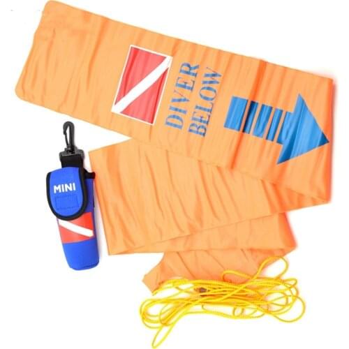 1.4M Open Ended Scuba Diving SMB Open Circuit Surface Marker Buoy Diving Ascending Signal Tube Safety Sausage Boat