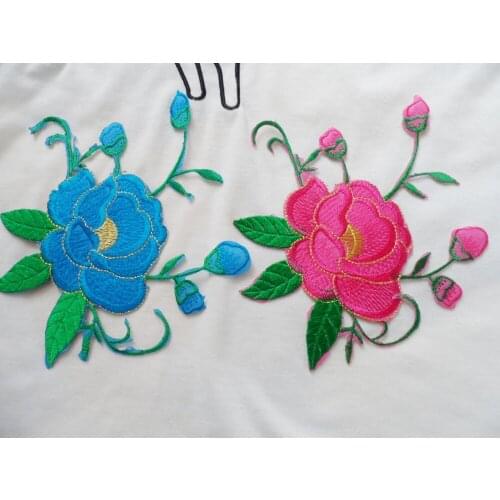 15*13 cm embroidery patch flowers elegant lace flowers iron on motifs applique for lady evening dress decoration