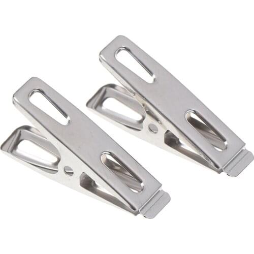 20pcs Stainless Steel Towel Clothes Pegs Clip Hang Pins Laundry Clamps Windproof D3 Hanging Clothes Kitchen Bathroom Organizer