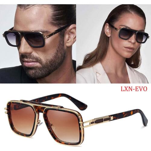 2021 Fashion Classic Metal LXN-EVO Style Gradient Pilot Sunglasses Men Women Vintage Brand Design Sun Glasses unisex oculos