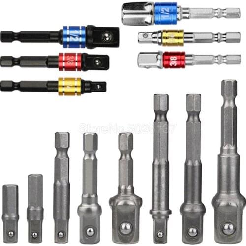 3 Pcs/set Chrome Vanadium Steel Socket Adapter Hex Shank Extension Drill Bits Bar Bit Set Power Tools Delicate For Impact