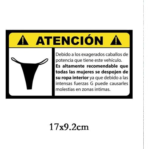 17x9.2cm 5 Pcs Attention Colorful Car Sticker Funny Stickers Styling Removable Decal for Suzuki Stickers