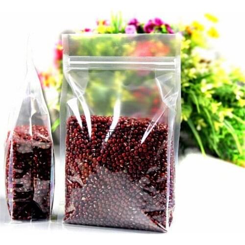 500pcs Transparent Storting Storage Bag Kitchen Bag Transparent Zipper Bag Portable Freezing Food Zipper Storage Bags