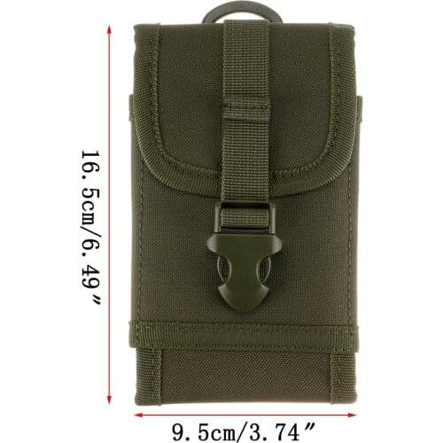 6 Inch Molle Tactical Phone Pouch Mobile Phone Bag EDC Waterproof Outdoor Hunting Military Cell Phone Waist Belt Case Holder
