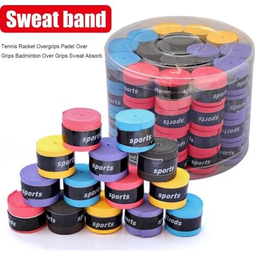 60pcs Universal Sweatbands Anti-slip Overgrip Tape For Fishing Rods Badminton Grips Slingshot Tennis Racket Dumbbell