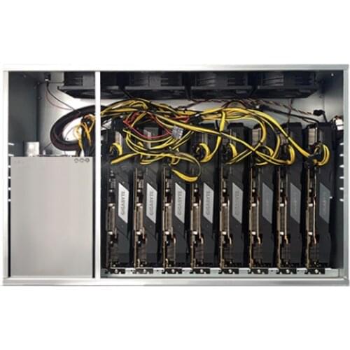 8 GPU Miner ETH ETC Mining Machine GPU Miner with 8 pcs 1660s Graphic Cards