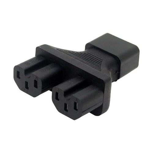IEC 320 C14 Male to 2xC15 Female Y spliter adapter C14 TO TWO C15,IEC 320 C14 to Dual C15
