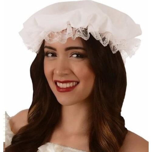 Colonial Mob Hat Kangaroos Victorian Mother Beanie Lady White Vintage Retro Cap