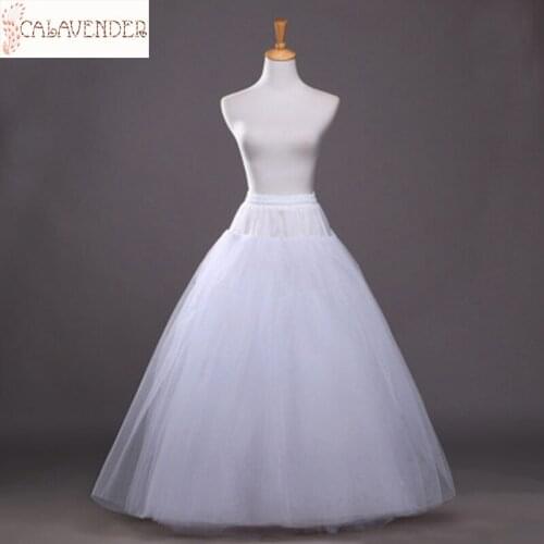 4 Layers Petticoat for A-line Style Dress No Hoops Wedding Accessories Underskirt Free Size Crinoline Lolita Petticoat