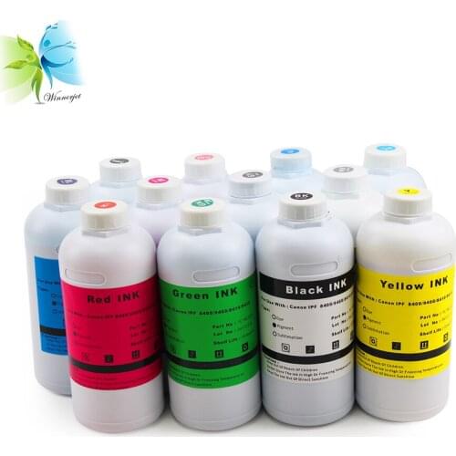 1000ml*12colors IPF8400 IPF9400 Waterproof Pigment Ink Refill For Canon PFI-706 Printer Ink Cartridge