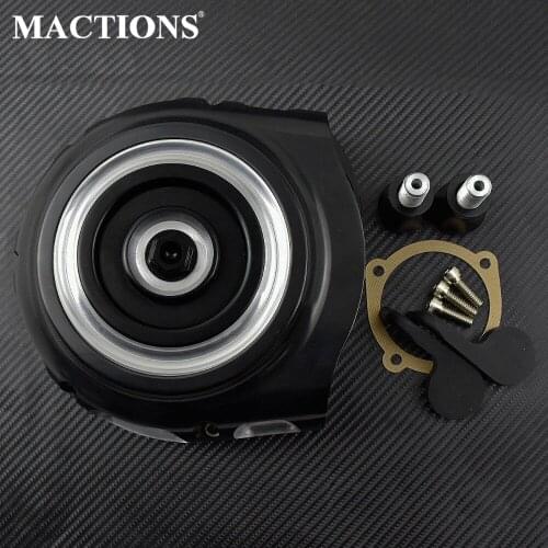 Motorcycle Vintage Air Cleaner Aluminum Filter Intake Kit Black For Harley Touring Road King Street Glide Softail Dyna Sportster