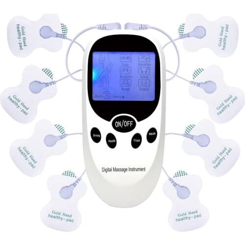 6 Modes TENS Therapy Massager Dual Output USB Charging EMS Muscle Stimulator LCD Display Back Neck Leg Pain Relief Massager NEW