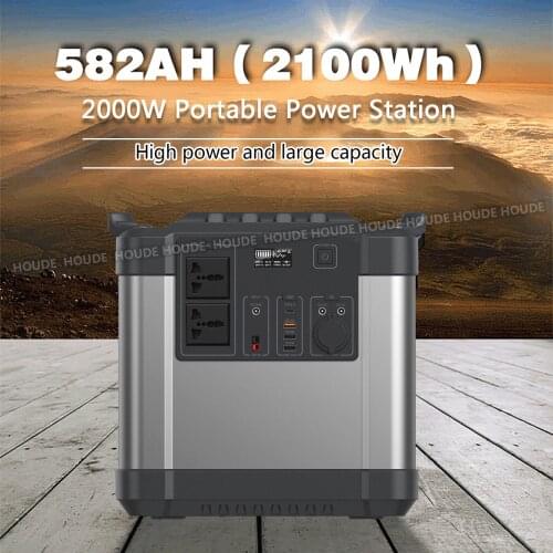 Outdoor Charger Bank Station Portable Power Station Generator 1500W 2000W 110V 220V