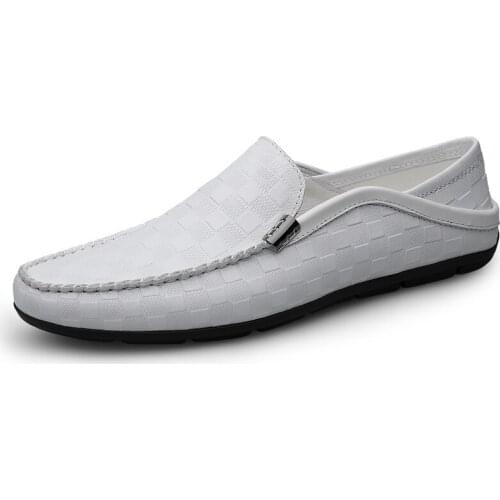 Genuine Leather Men Casual Shoes Luxury Brand 2021 Mens Loafers Moccasins Breathable Slip on Driving Shoes Size 37-45