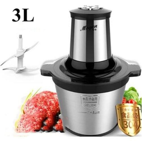 Stainless steel meat mincing machine vegetable meat grinder food processor mixer nuts chopping machine garlic chopper 3L 6L 10L
