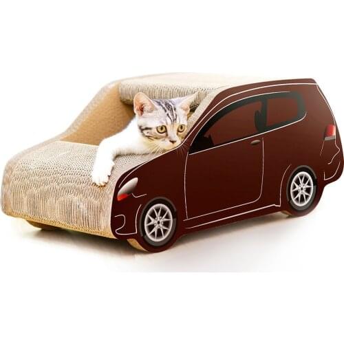 Cat litter SUV car shaped corrugated paper cat scratch board cat claws toy cat pet supplies to send cat grass