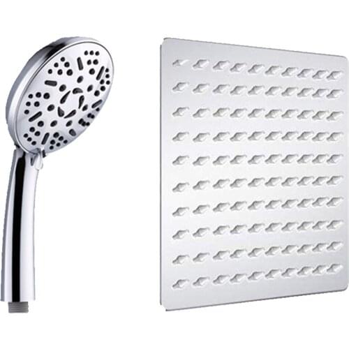 8 '' High Pressure Stainless Steel Rain Shower Head / Hand Combo with 11