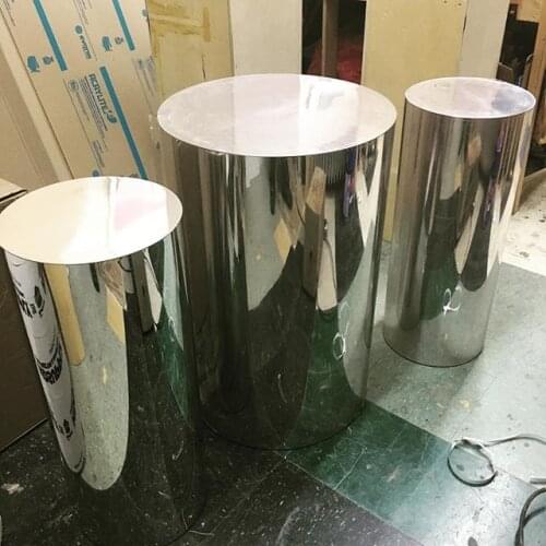 New style sliver or gold Wedding Event Pedestal mental gold backdrop stand s round stand senyu1706