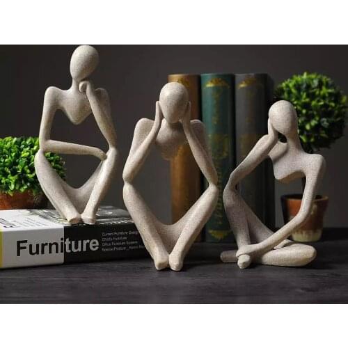 New Stylish Abstract Nordic Creative Study Office Home Decoration Desktop Handmade Crafts Sculpture Modern Art