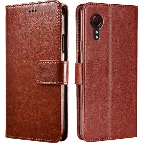 Original Leather Phone Funda For Carcasa Samsung Galaxy Xcover 5 Etui Wallet Case For Samsung Xcover 4 4s Xcover5 SM-G525F Coque