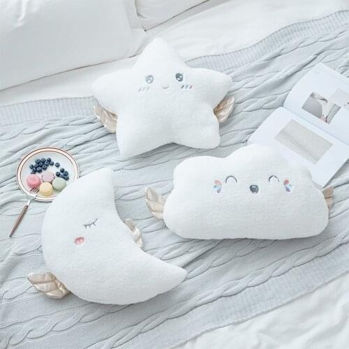 Ins Cloud Pillow for Sleeping Plush Nordic Star Sofa Cushion Childrens Room Decoration Floor Garden Chair Cushions White Decor