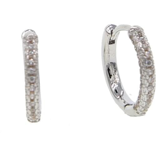 Popular Romantic Jewelry 2018 wholesale 10mm tiny mini circle 3 colors copper gold color clip on circle silver plated earring