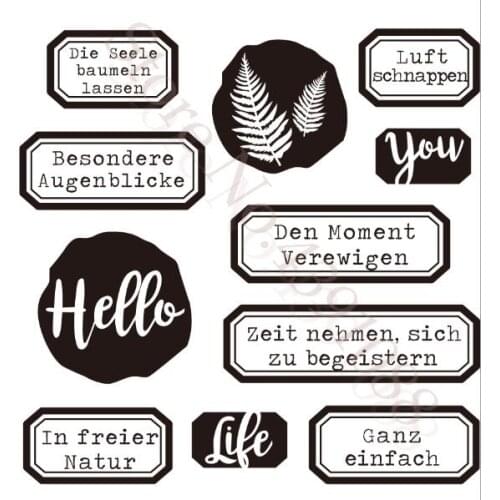 German Hello Transparent Clear Silicone Stamp/Seal for DIY scrapbooking/photo album Decorative clear stamp M1157
