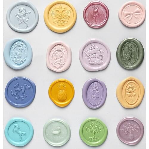 Embossed 3D Tree Pattern Wax Seal Stamps Retro Tree Flower Star Antique Wooden Sealing Scrapbooking Craft Wedding Decorative