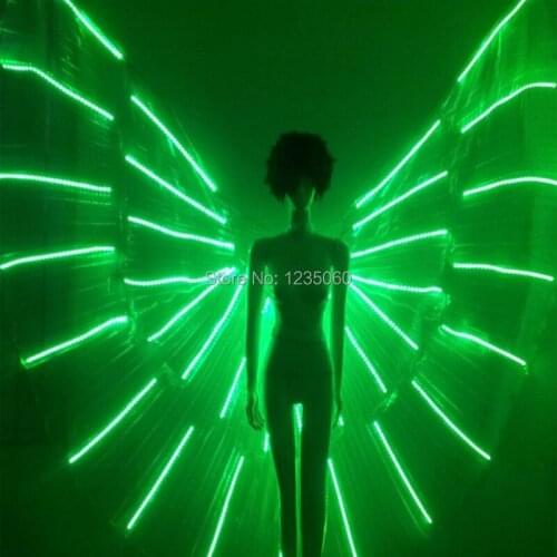 Stage LED wing / Nightclub Lady Light up costume / iluminated Singer costume/ Luminous suit for Holiday party suppllies