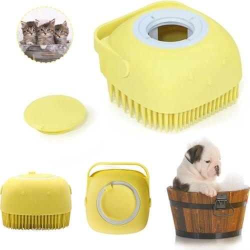 Soft Silicone Pet Dog Shampoo Brush Cat Massage Comb Grooming Scrubber Brush for Bathing Short Hair Rubber Brushes