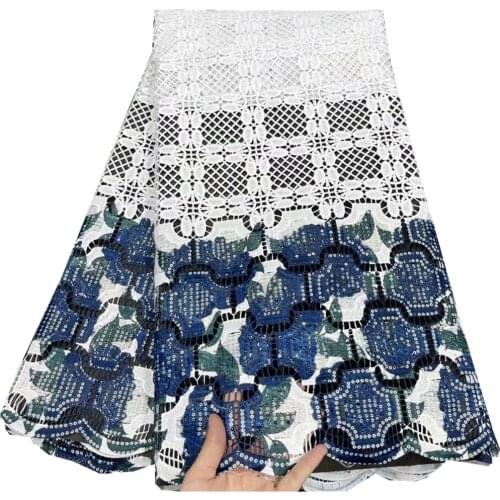 SJ Lace African Lace Fabric 2021 Embroidered Nigerian Lace Fabric High Quality French Guipure Cord Lace For Wedding Dress j5-40
