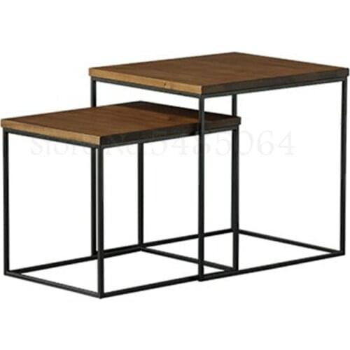 Nordic Simple Modern Rural Square Side Table Small Apartment Living Room Sofa Solid Wood Side Corner Corner Small Coffee