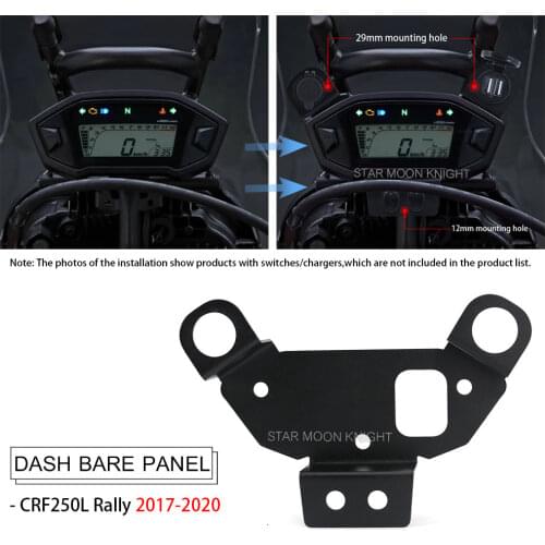 For HONDA CRF250L CRF300L Rally CRF 250 300 L CRF 300L Dash Bare Panel Instrument USB Charger Cigarette Lighter Extension Bracke