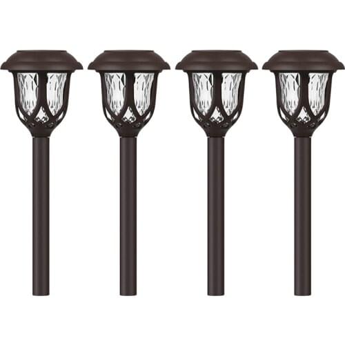 Solar Lights Outdoor Decorative, 10 Pack Solar Pathway Lights Waterproof LED Solar Garden Lights Solar Powered Outdoor