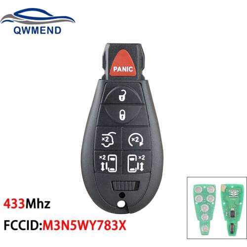 BHKEY M3N5WY783X For Dodge Key 433Mhz Smart Car Key For Dodge Caravan Chrysler Town & Country Jeep Remote Key 7 Buttons
