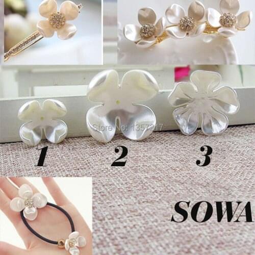 Pick Size 28/35/40mm Round Ivory Color ABS Resin Imitation Pearls Flower Effect 3D Maple Designed For DIY Jewelry (30pcs/lot)