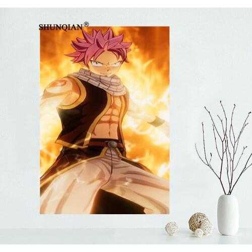 Custom Japanese Anime Fairy Tail Poster Cloth Silk Canvas Poster Home Decoration Wall Art Fabric Poster Print More Size
