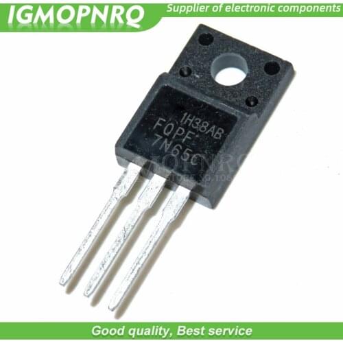 10pcs FQPF7N65C 7N65 TO-220F FQPF7N65 TO-220 MOS pipe N-channel 650V 7A