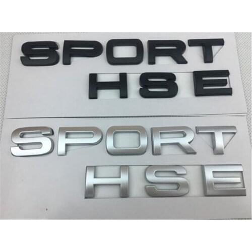 10pcs New Car Styling Good Quality Black Silver SPORT HSE SPORTHSE Rear Boot Gloss Matt Silver Black Auto Badge Emblem Sticker