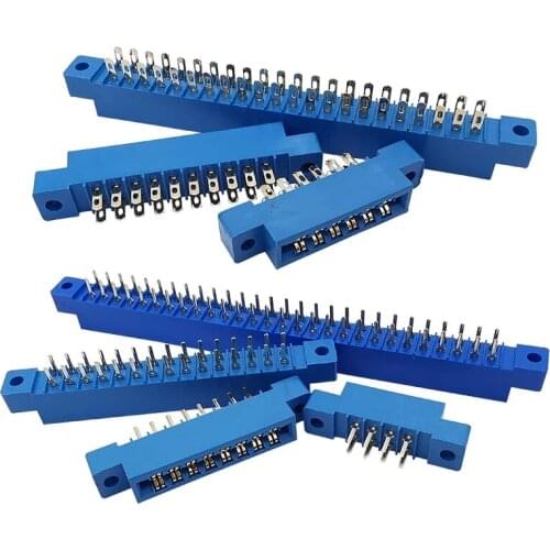 2Pcs 16styles Wholesale 805 Series 8P/12/20/24/30/36/44/56/72Pin 3.96mm Pitch PCB Slot Solder Card Edge Connectors