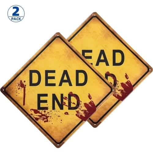 2 Pack METAL SIGN-DEAD END. A Real Sign