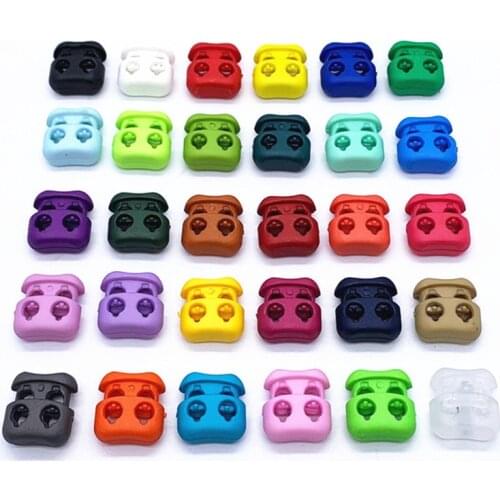 20pcs 16x16mm Colorful Plastics Pig Nose Buckle Rope Clasp Accessories DIY Spring Adjustment Buckle Backpack Rope Botton