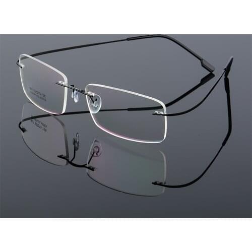 Men Women Rimless Reading Glasses Memory Titanium Clear Eyeglasses Magnetic Presbyopic Eyeglass +1.0 +1.5 +2.0 +2.5 +3.0 +3.5