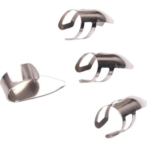 4x Guitar Finger Picks & Thumb Pick Set for Ukulele String Accessories