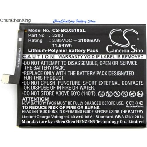 Cameron Sino 3100mAh Battery 3200 for BQ Aquaris X5 Plus