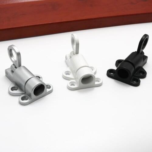 Aluminum White/Gray Window Gate Security Pull Ring Spring Bounce Door Bolt Aluminum Latch Lock