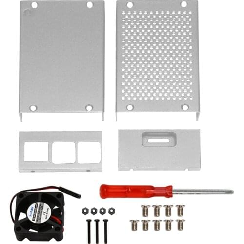 Aluminium Case and Fan Voor for Raspberry Pi 4 Model B Bescherming Aluminium Metal Cover