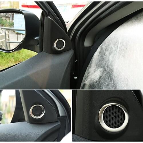 Alijunda Car interior stainless steel audio speaker special Ring modified trim decoration For MITSUBISHI Outlander ASX 2013 2014
