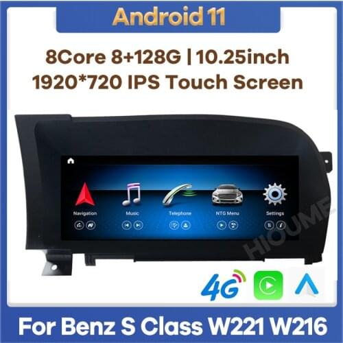 10.25" 8Core CPU 8G RAM Android 10 Car Multimedia Player for Mercedes Benz S Class W221 W216 2006-2013 GPS Navigation Radio
